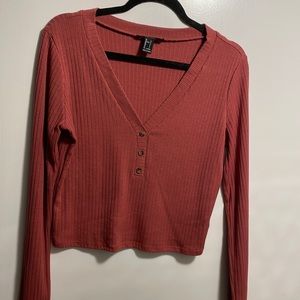 Forever 21 rose colored long sleeve